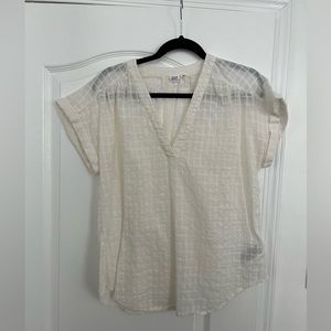 GAP white sheer light weight blouse